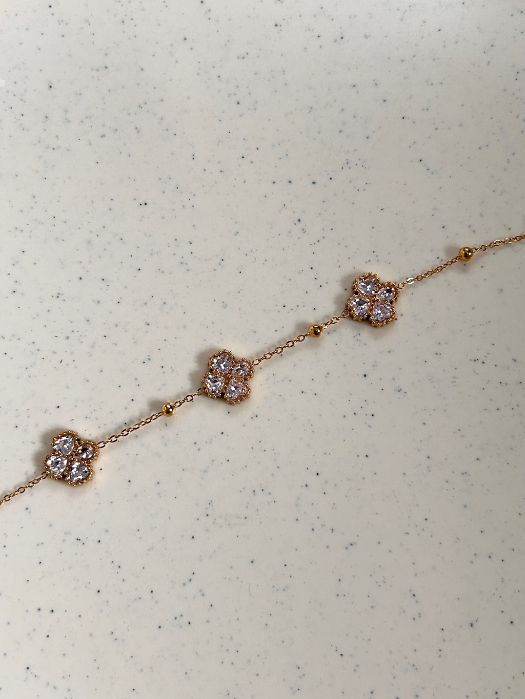 Crystal Clover Bracelet
