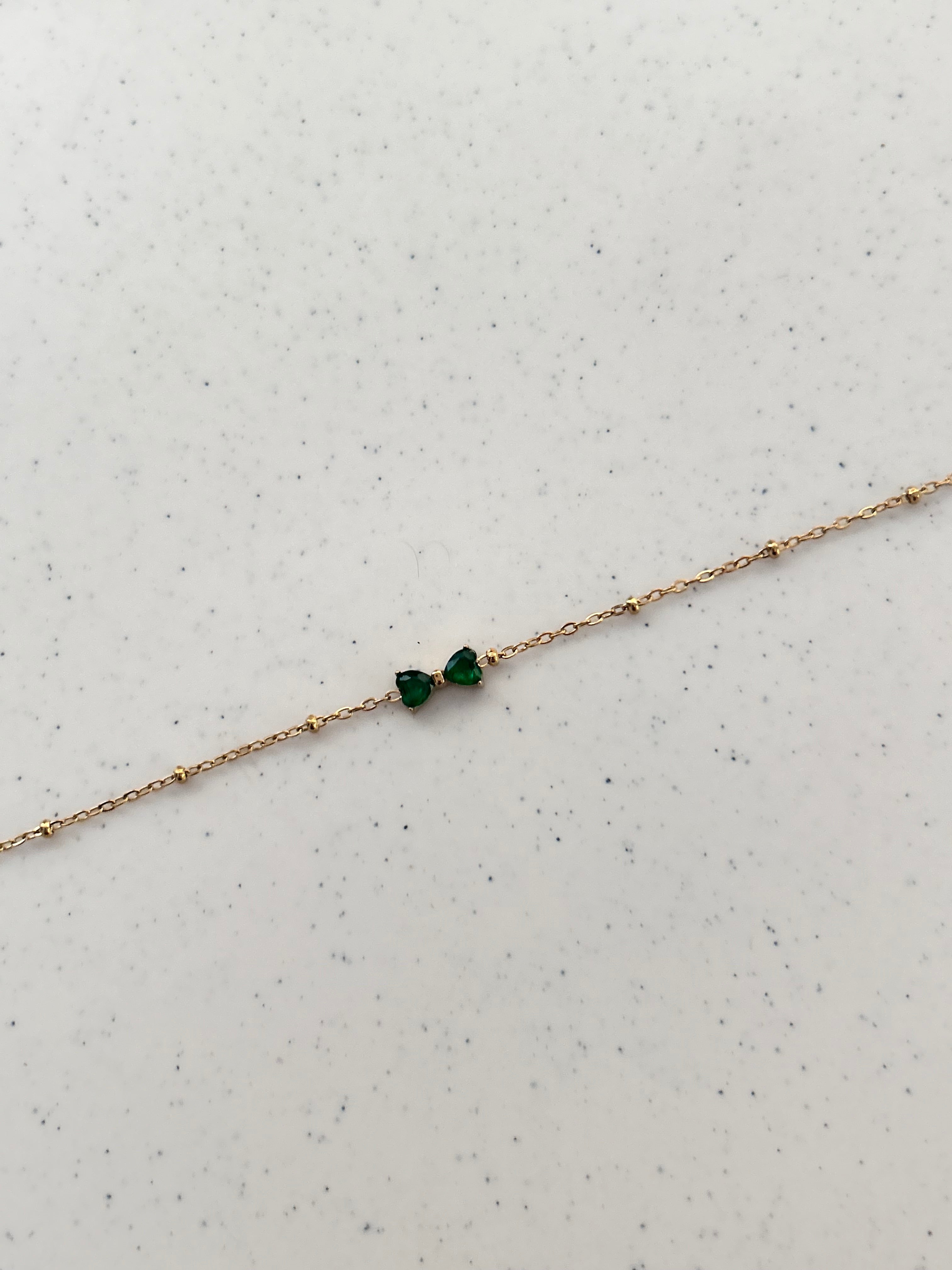Emerald Bow Bracelet