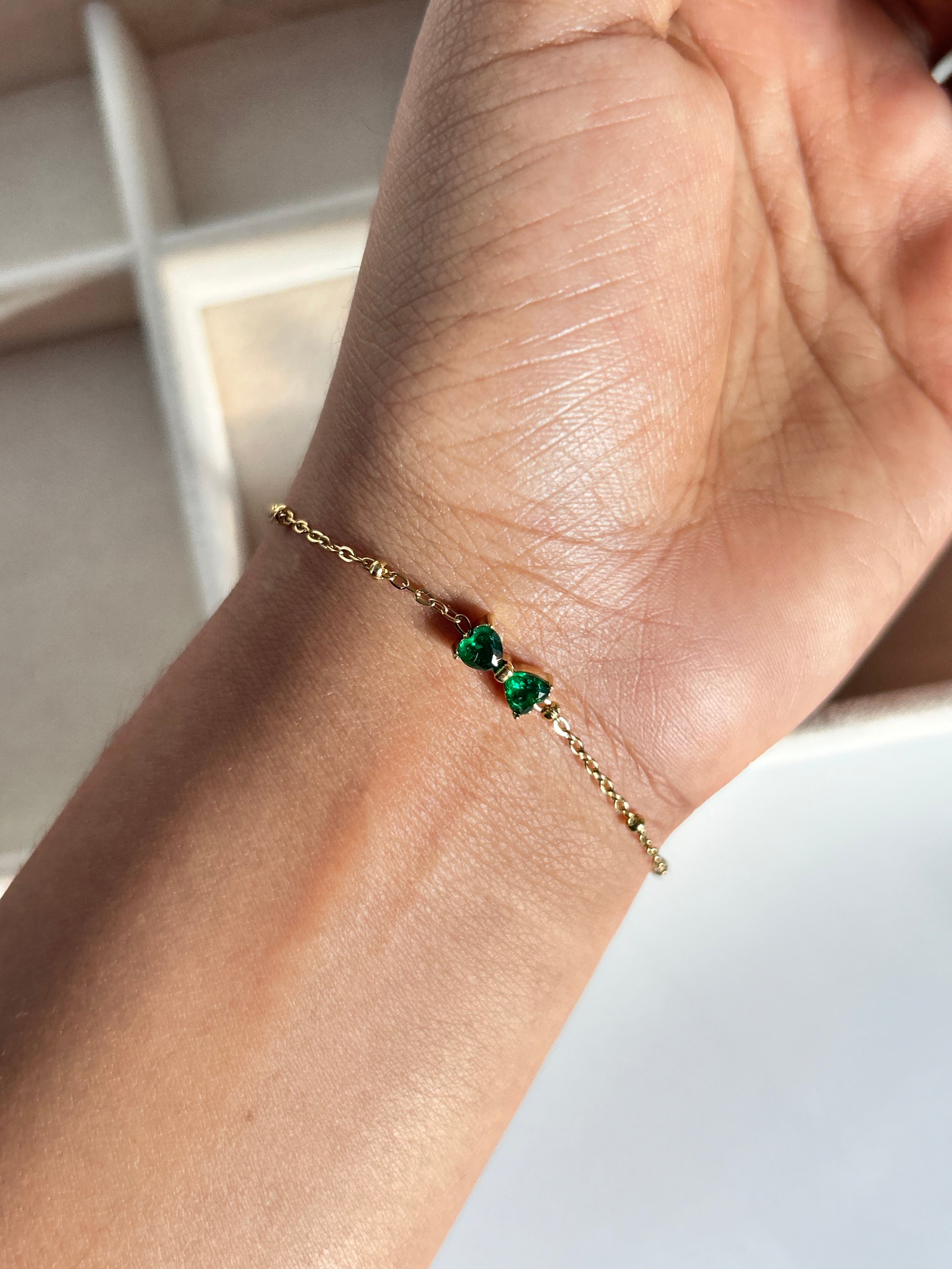 Emerald Bow Bracelet